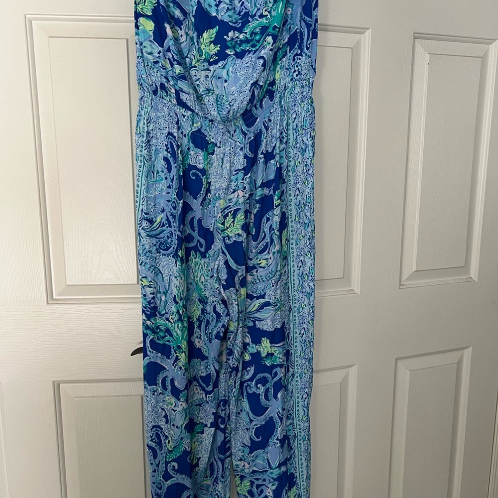 Lilly Pulitzer Blue Floral Jumpsuit